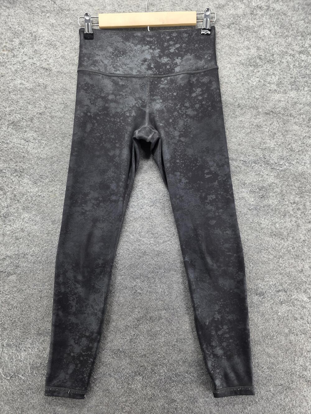 Athleta Leggings Womens XS Black Ankle Elation Misty Lace Tight Yoga Activewear